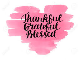 Hand Lettering Thankful, Grateful, Blessed On Watercolor Heart... Stock  Photo, Picture And Royalty Free Image. Image 101093161.